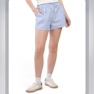 THANNE Cotton Striped Shorts size 6. Elastic band. Pockets.